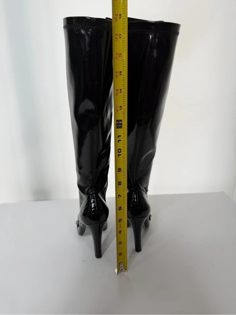 MIA Black Patent Stiletto Boots